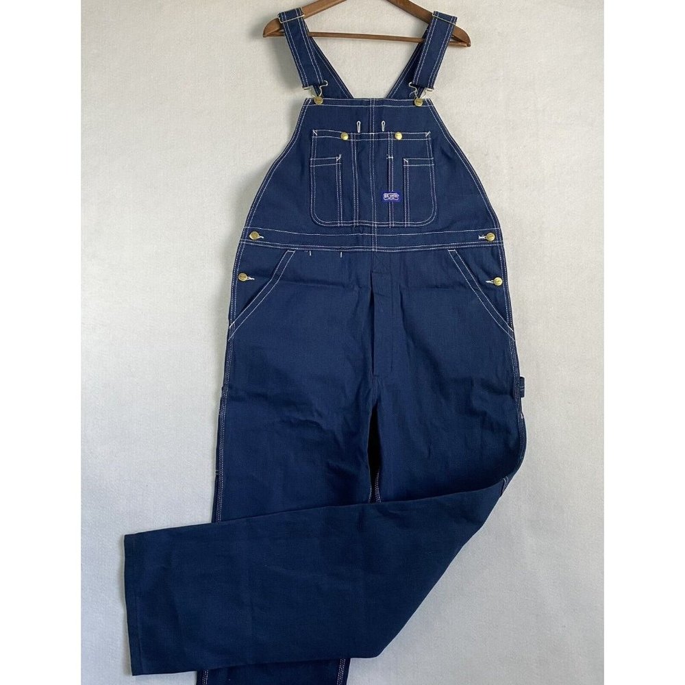 Big Smith Mens 38x36 Dark Wash Carp Bib Overalls Brand New With Tags
